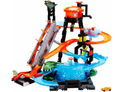 Mattel Hot Wheels city ultimátní automyčka myčka s aligátorem FTB67