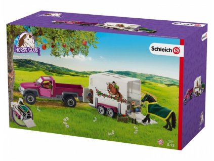 Schleich Pick-up s konským přívěsem 42346