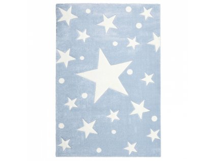 Livone Dětský koberec STARS Happy Rugs Stars modro-bílý 120 x 180 cm