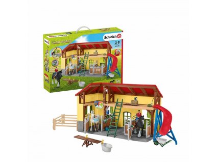 Schleich 42485 Stáj pro koně s příslušenstvím