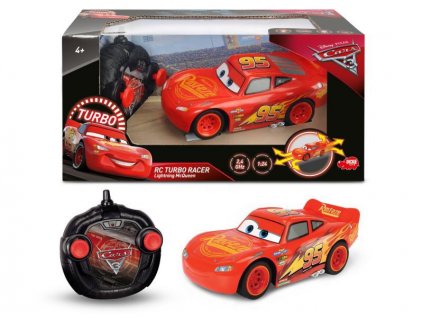 Dickie RC Cars 3 Turbo Racer Blesk McQueen 1:24, 17cm, 2kan