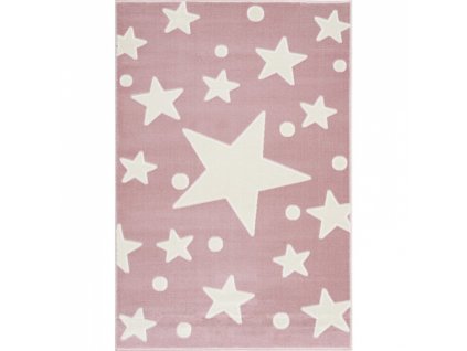 Livone Dětský koberec Happy Rugs ESTRELLA růžovo/bílý 100x160cm