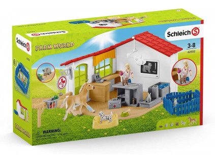 Schleich 42502 Ordinace veterináře s domácími zvířaty