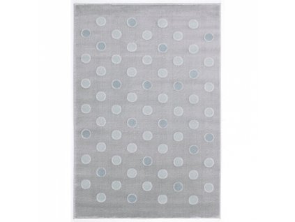 Livone Dětský koberec CONFETTI stříbrnošedý/ mátový 120x180cm
