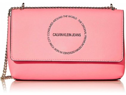 Calvin Klein dámská kabelka Sculpted Convertible Ew Flap - řůžová