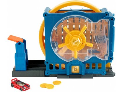 Mattel GBF96 Hot Wheels City Deluxe set - Výbuch super banky