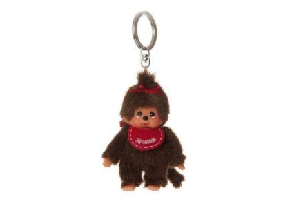 Sekiguchi  Mončičák Monchhichi přívěsek na klíče, klíčenka červená