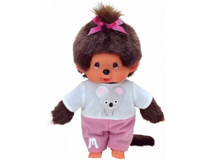 Sekiguchi  Mončičák Monchhichi oblečení šaty s Koalou a růžovými kalhotami 254484