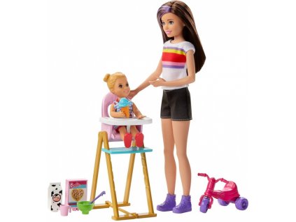 Mattel GHV87 Barbie Chůva herní set zábavné krmení