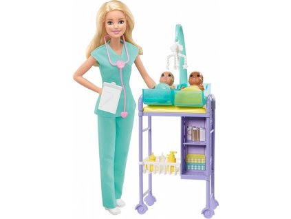 Mattel GKH23 Barbie panenka povolání herní set dětská lékařka, doktorka