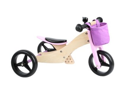 Legler Small foot 11612 Dřevěné Trike 2 v 1 růžové