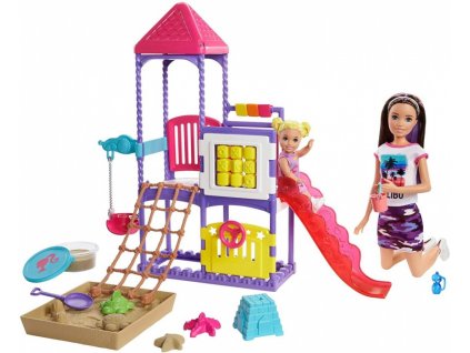 Mattel Barbie GHV89 Chůva na hřišti Herní set