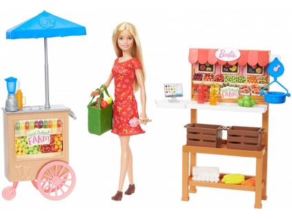 Mattel Barbie GJB65 herní set farmařský prodejní stánek