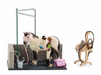 Schleich Mycí kout pro koně s příslušenstvím 42104