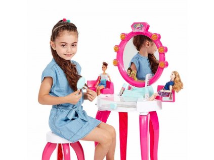 Theo Klein 5328 Barbie dětský kosmetický stůl  se světelnými a zvukovými efekty