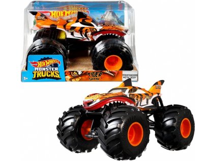 hot wheels gwl14 monster trucks tiger shark 1 24