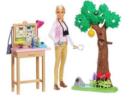 mattel gdm49 barbie entomolozka national geografic herni set