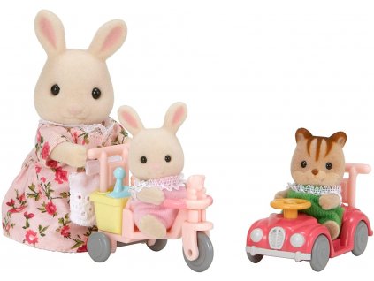 sylvanian families mamka bily kralik s hrajicimi si mladaty 5040