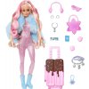 Mattel Barbie panenka Extra Fly cestovatelka v oblečku do sněhu HPB16