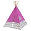 KidKraft 227 Teepee tipi dětský stan šedá - růžová