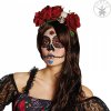 Rubies 4150571  La Catrina čelenka do vlasů červená