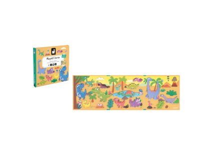 J05450 Janod Magnetistories Magneticka kniha Dinosaury 03