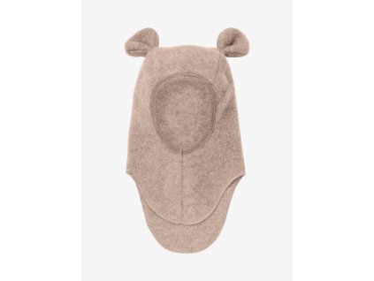 Kukla s mackovými uškami z merino vlny mahagónová ružová