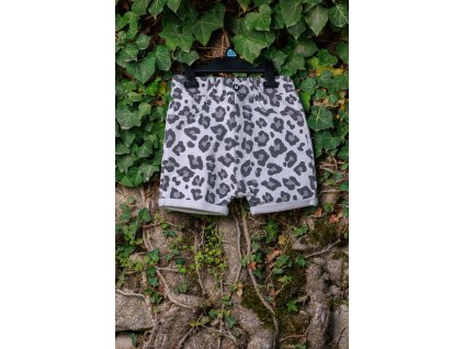 FB (MINIKID) Šortky Leopard grey front