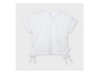 Dívčí bílé tričko Mayoral 3011