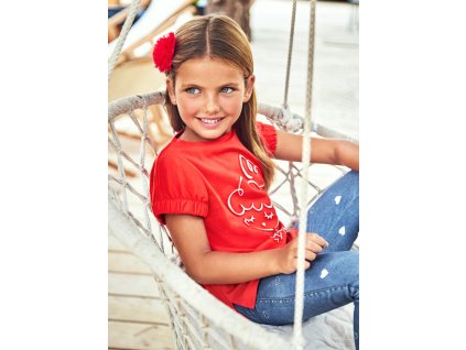 embossed short sleeve t shirt girl id 22 03044 069 L 1