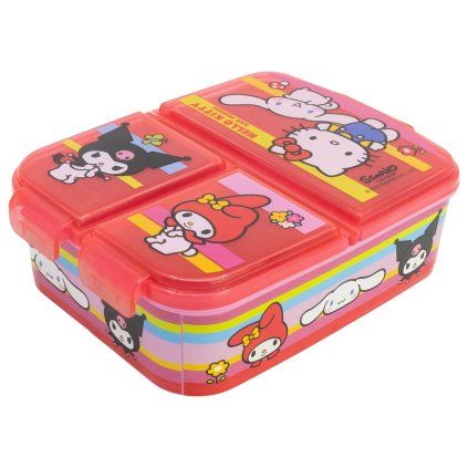 multi compartment sandwich box hello kitty and friends
