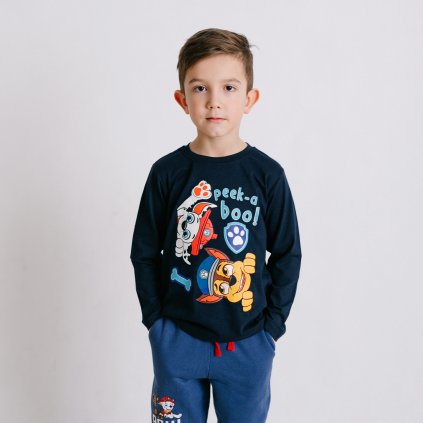 Tričko Paw Patrol Peek-a-boo! tmavomodré