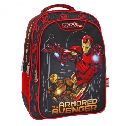 Ergonomická školská taška Iron Man - svietiaci LED