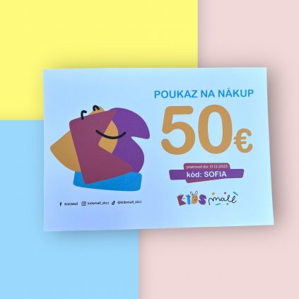 Darčekový poukaz v hodnote 50 EUR