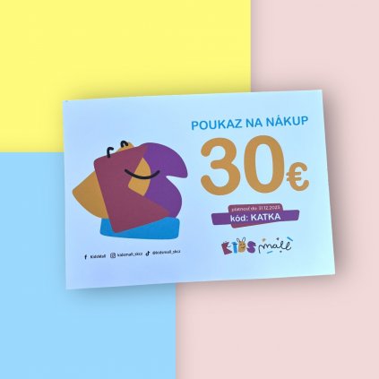 Darčekový poukaz v hodnote 30 EUR