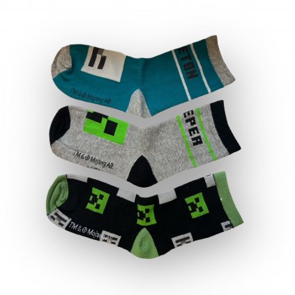 Detské ponožky Minecraft IV, 3-balenie