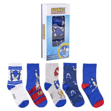 Detské ponožky v darčekovom balení Sonic