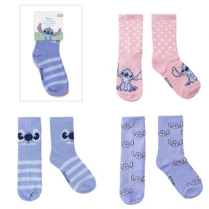 Detské ponožky, 3-balenie Lilo & Stitch