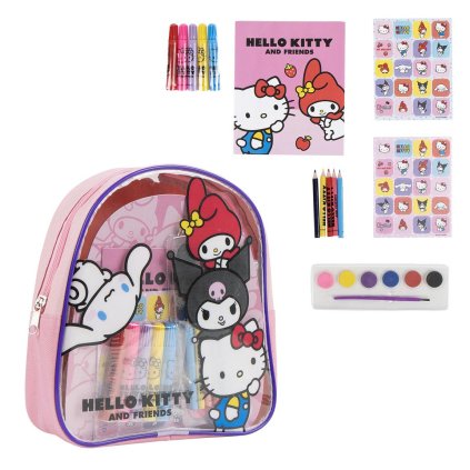 Batoh plný výtvarných potrieb Hello Kitty & priatelia
