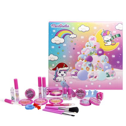 Adventný kalendár s detskou kozmetikou 24 ks Martinelia Little Unicorn 2025