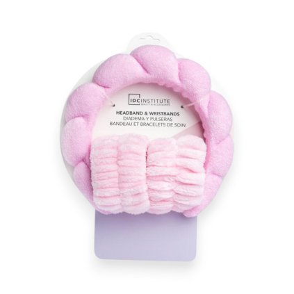 IDC Institute Kozmetická sada čelenky s náramkami - Skincare Headband and Wristband  -  1 ks
