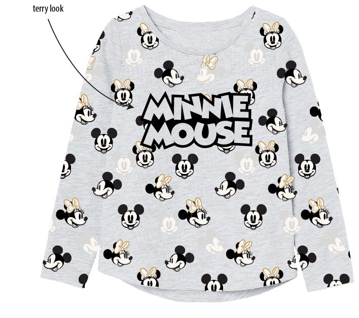 Tričko Minnie Mouse Mickey sivé Veľkosť: 128