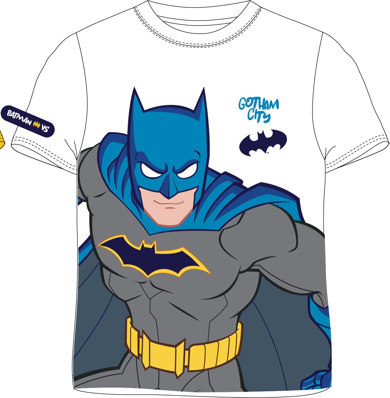 Tričko Batman Gotham biele Veľkosť: 128