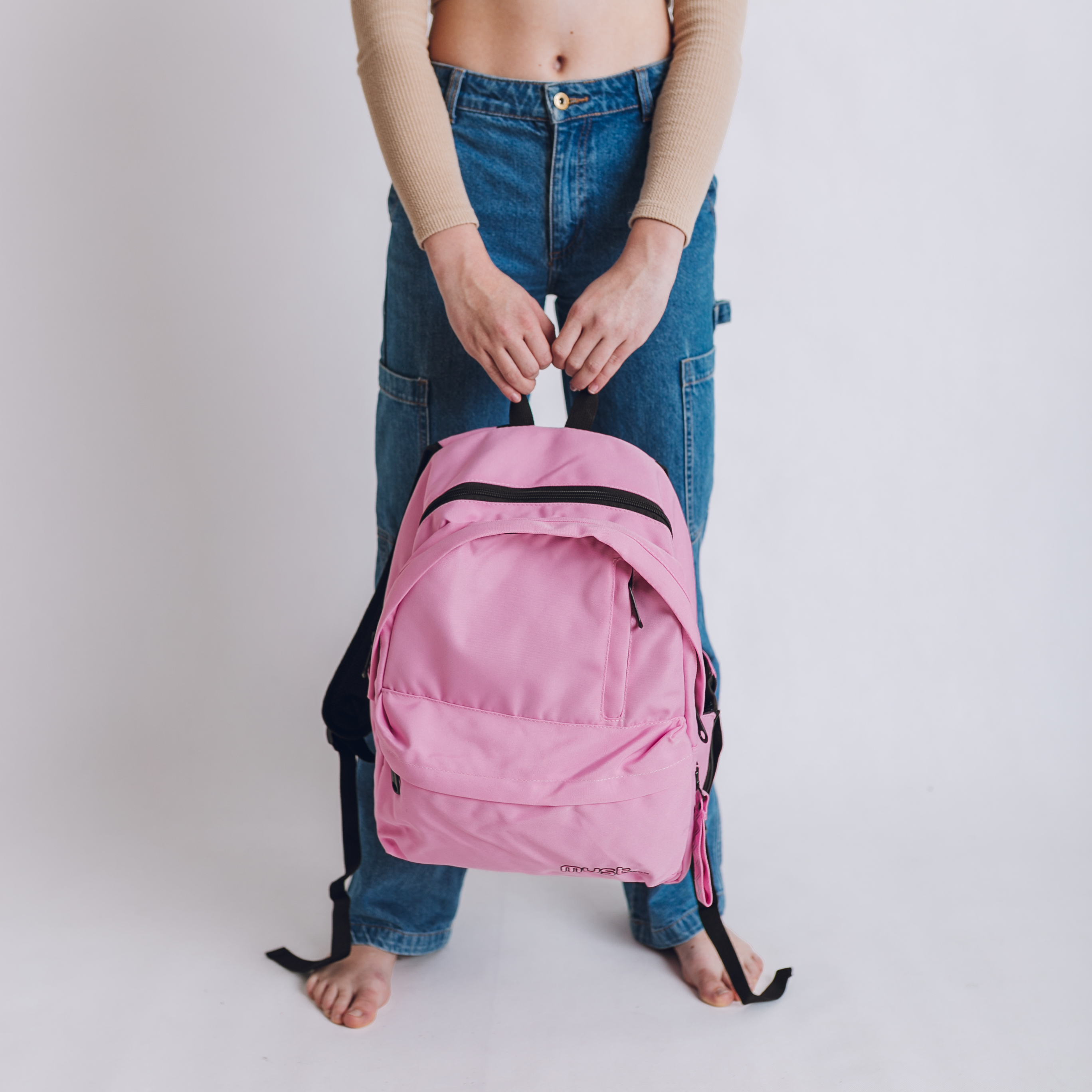 Monochrome EKO Ergonomický eko batoh z recyklovaných materiálov LIGHT PINK 25l
