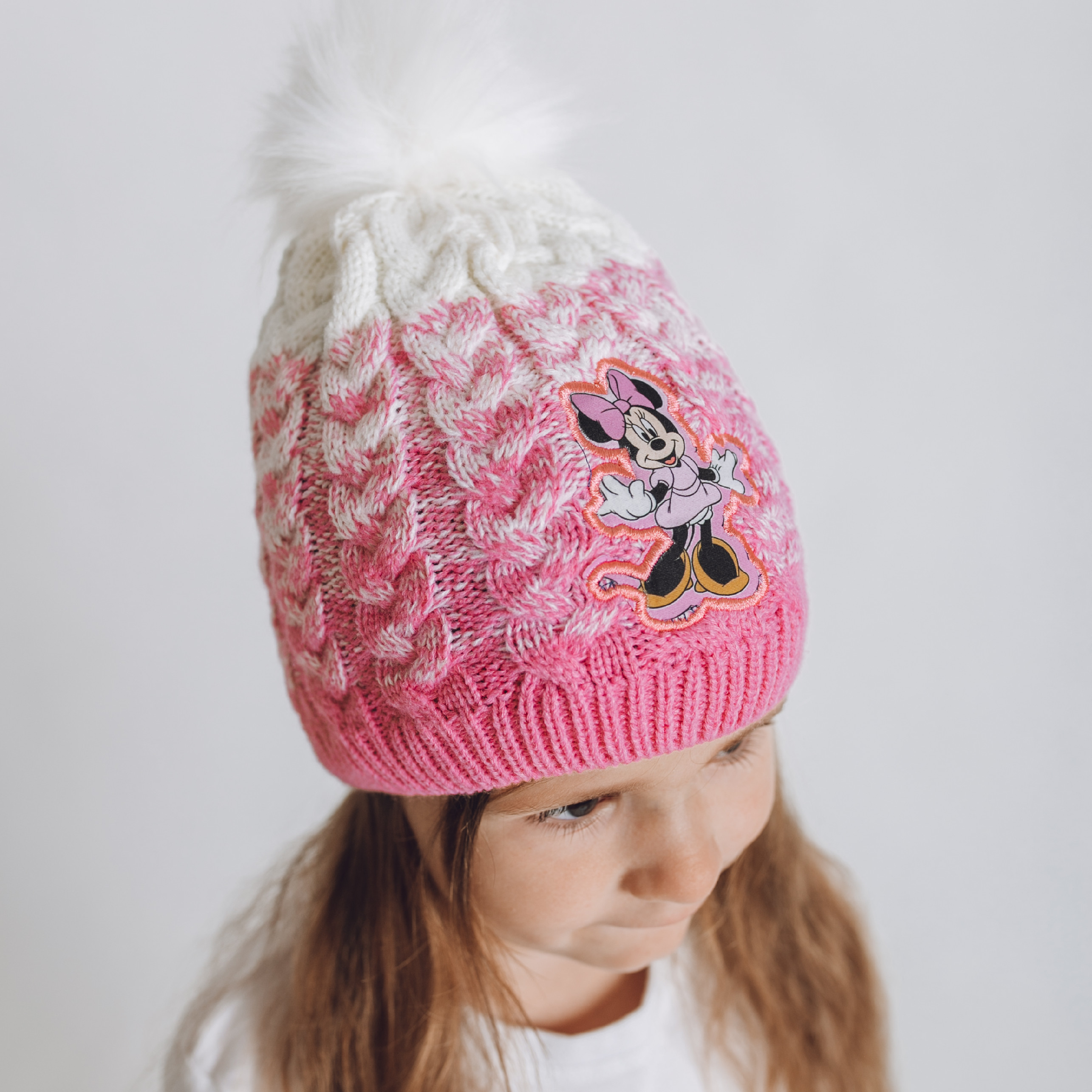 Minnie Mouse Zimná čiapka Minnie Pink Obvod: 52cm