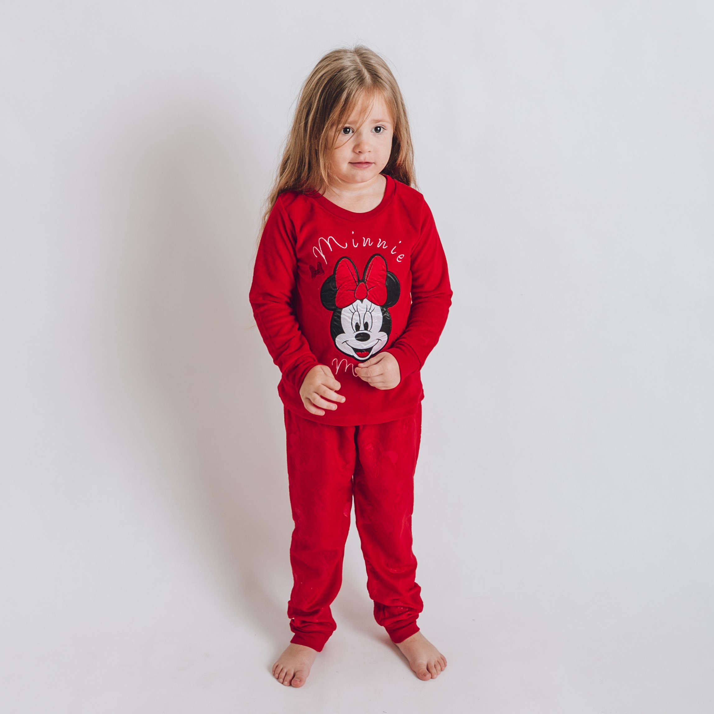 Minnie Mouse Velúrové detské pyžamo Minnie červené Veľkosť: 134