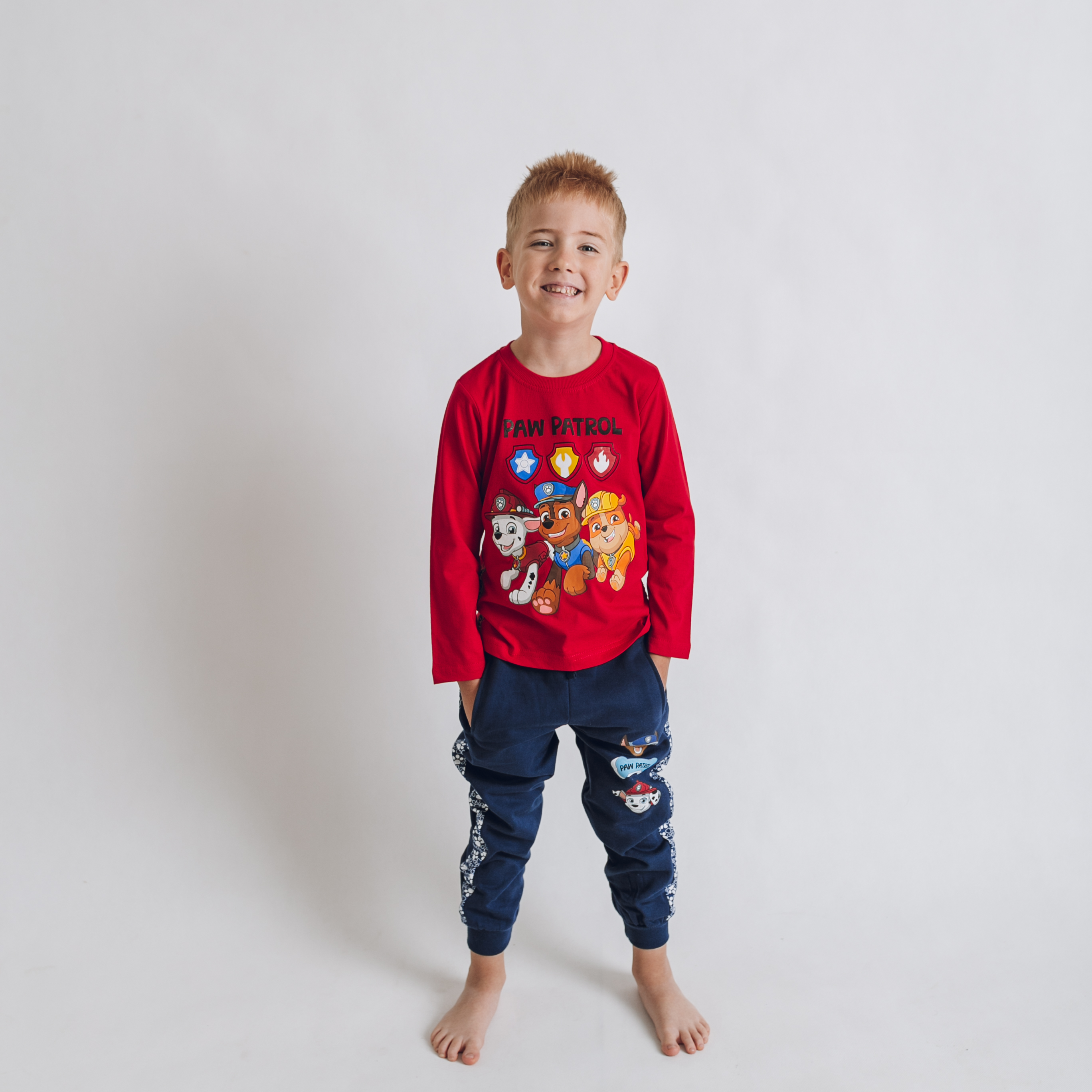 Tričko Paw Patrol Stripes červené Veľkosť: 128