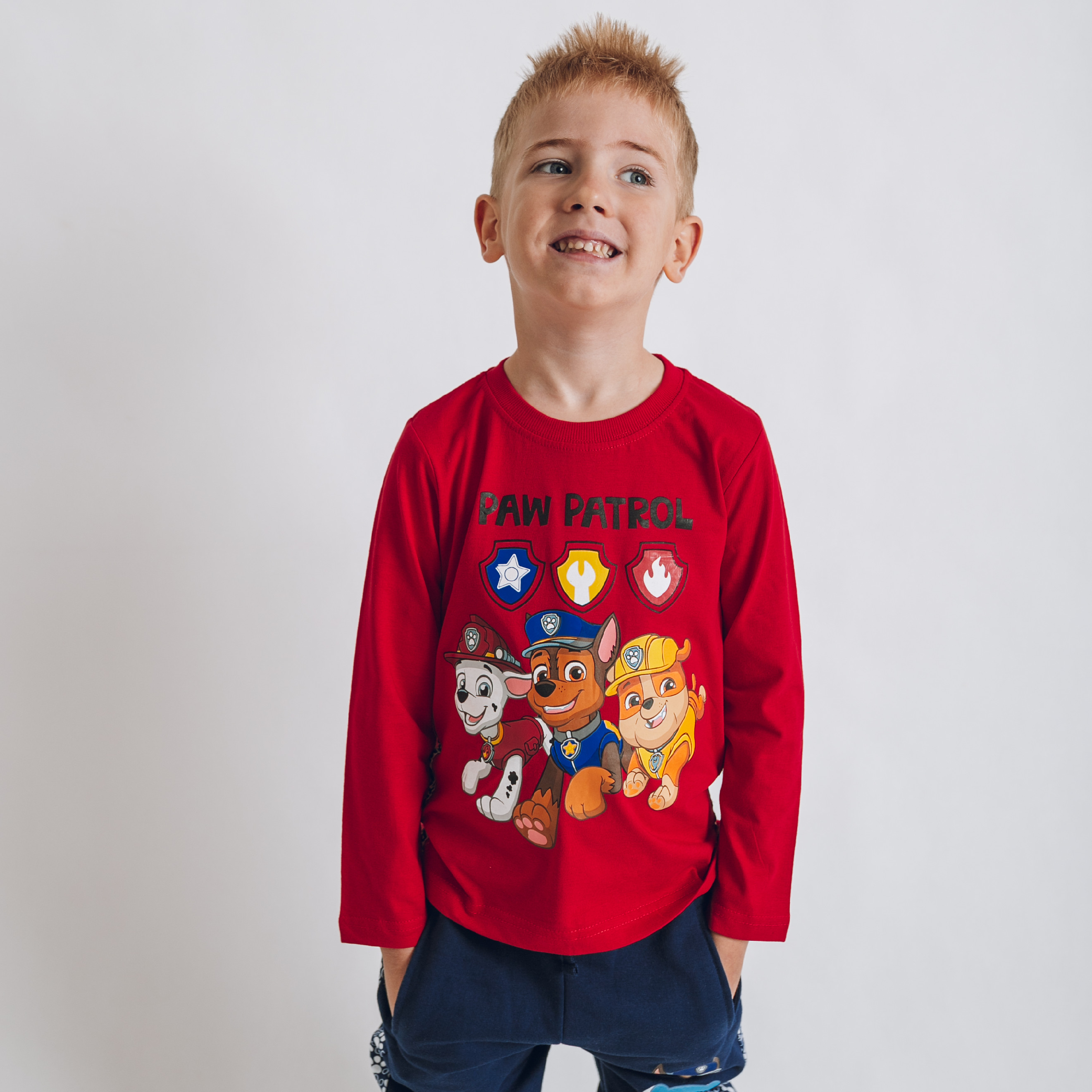 Tričko Paw Patrol Stripes červené Veľkosť: 128