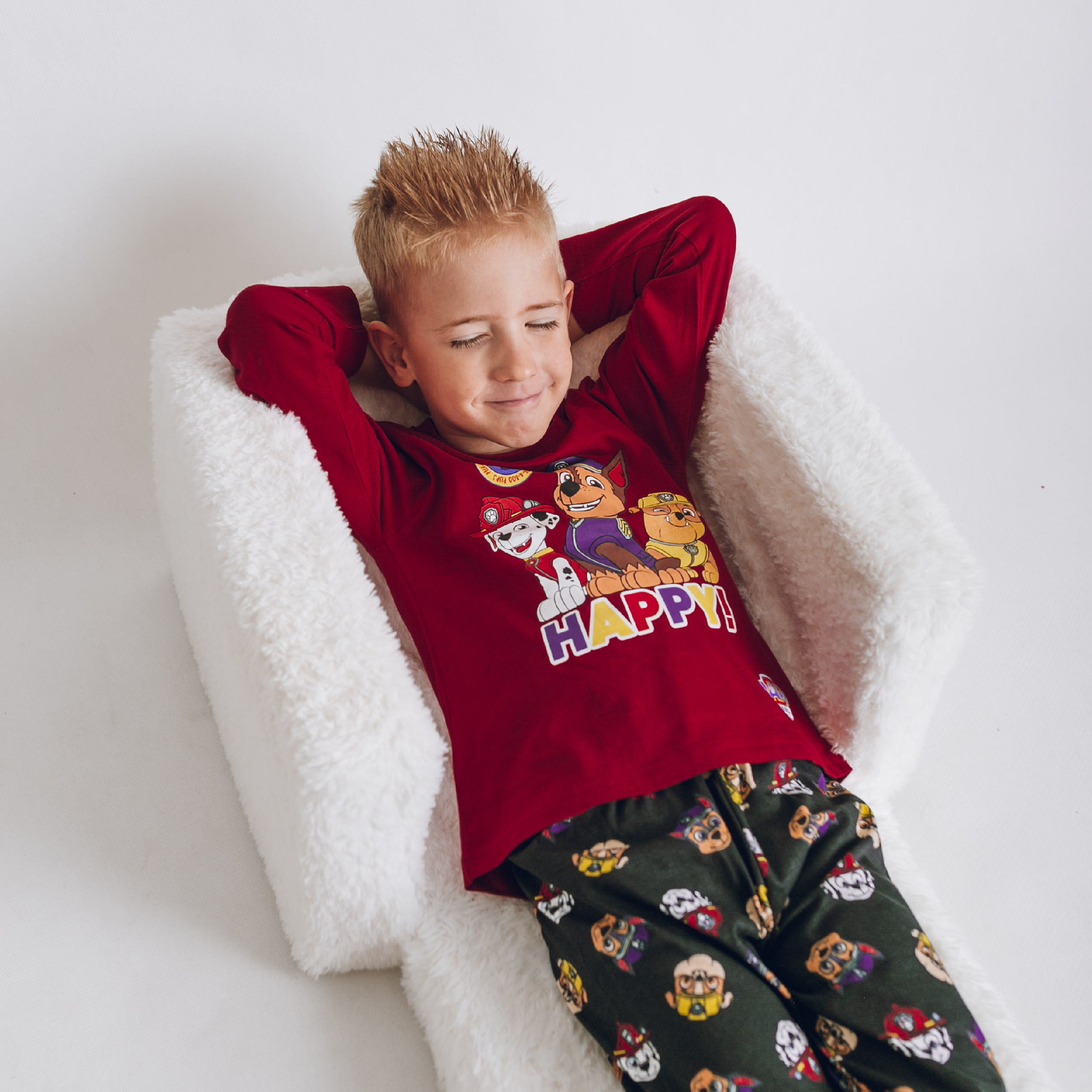 Detské pyžamo Paw Patrol Happy červené Veľkosť: 128