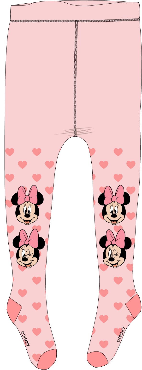 Detské pančuchy Minnie Mouse Hearts ružové Veľkosť: 128/134
